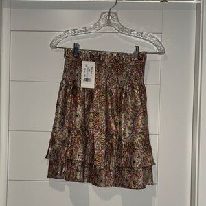 Bohemian Print Mini Skirt